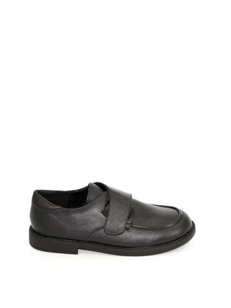 Geoomnii Boys School Shoes – Durable Black Formal Uniform Footwear for Kids | Anti-Slip Sole, Cushioned Insole, Easy Closure | Ideal for Daily Use & School Activities