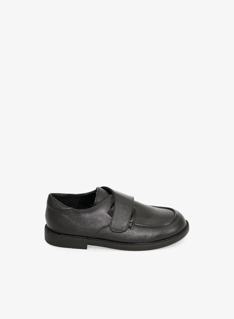 Geoomnii Black Boys School Shoes – Durable Black Formal Uniform Footwear for Kids | Anti-Slip Sole, Cushioned Insole, Easy Closure | Ideal for Daily Use & School Activities for Men | Best Price UAE