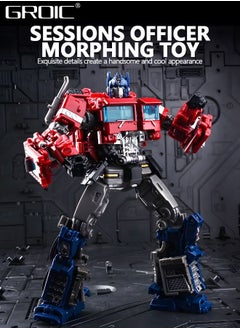 GROIC 2 In 1 Deformation Robot Toy, Deformed Car Robot Toys, Action Figure Deformation Car Model, Portable Alloy Deformation Robot Toys Gift for Kids-Optimus Prime  - Image 2
