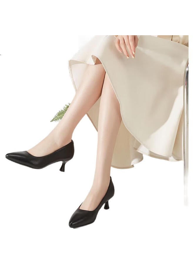 YEARCON Women'S Stiletto Commuter Work Shoes Shallow Mouth Fashion High Heels Single Shoes Women 26902W Black 39 - Image 1