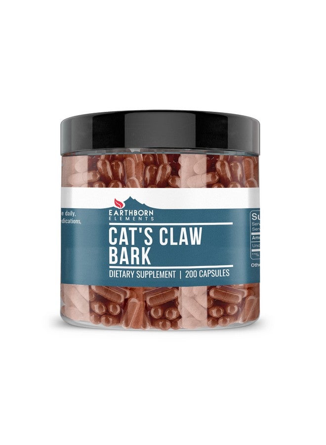 Earthborn Elements Cat's Claw Bark 200 Capsules, Pure & Undiluted, No Additives - Image 1