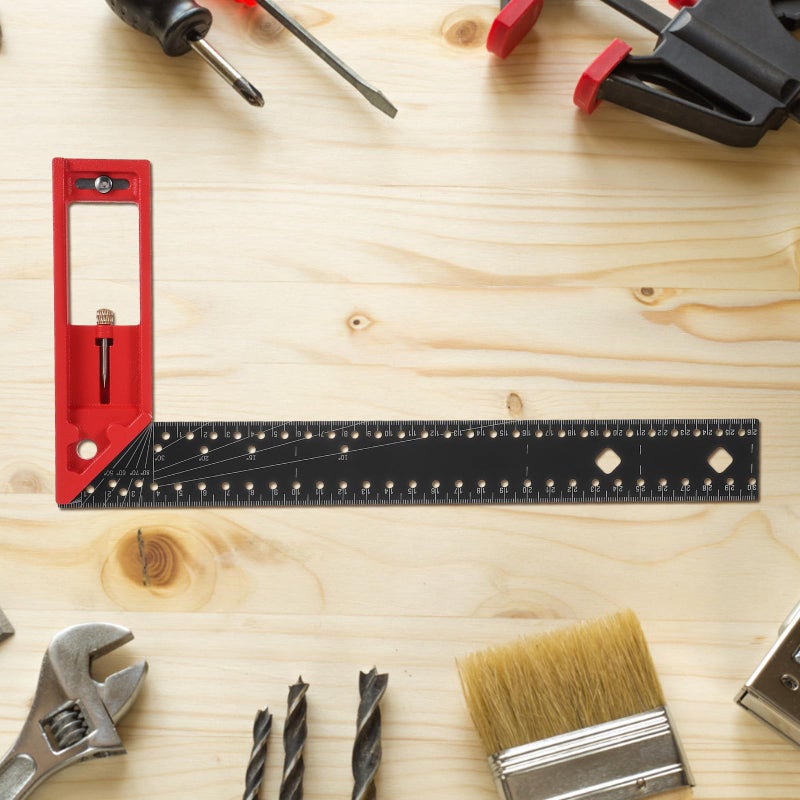 Aluminum Alloy Multi Angle Measuring Ruler 45 Degree Corner Protractor For Precision Woodworking - Image 4