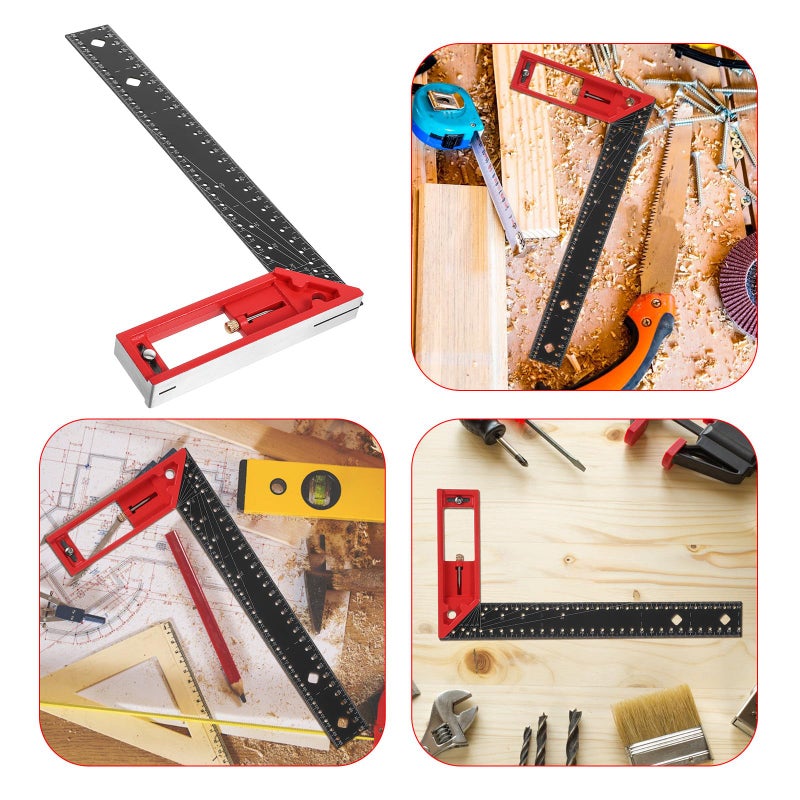 Aluminum Alloy Multi Angle Measuring Ruler 45 Degree Corner Protractor For Precision Woodworking - Image 5