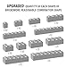 YUJHITP 300 Piece Light Gray Bricks Bulk Assortment Pack Dark Grey Brick Accessories for Building with 12 Size Compatible with Lego Parts and PiecesColor Light Gray - Image 4