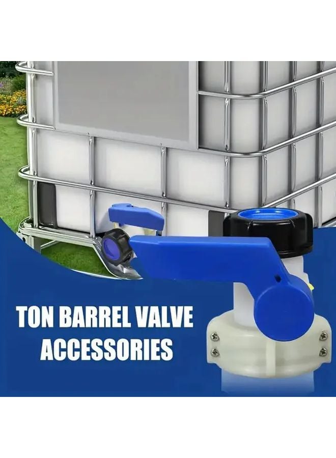 V211 DN50 Heavy Duty IBC Tank Lid Valve Adapter With Butterfly Valve Leak Proof - Image 2