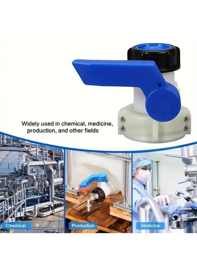 V211 DN50 Heavy Duty IBC Tank Lid Valve Adapter With Butterfly Valve Leak Proof - Image 5
