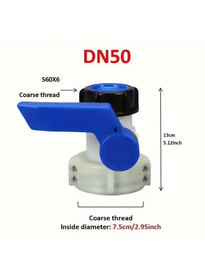 V211 DN50 Heavy Duty IBC Tank Lid Valve Adapter With Butterfly Valve Leak Proof - Image 3