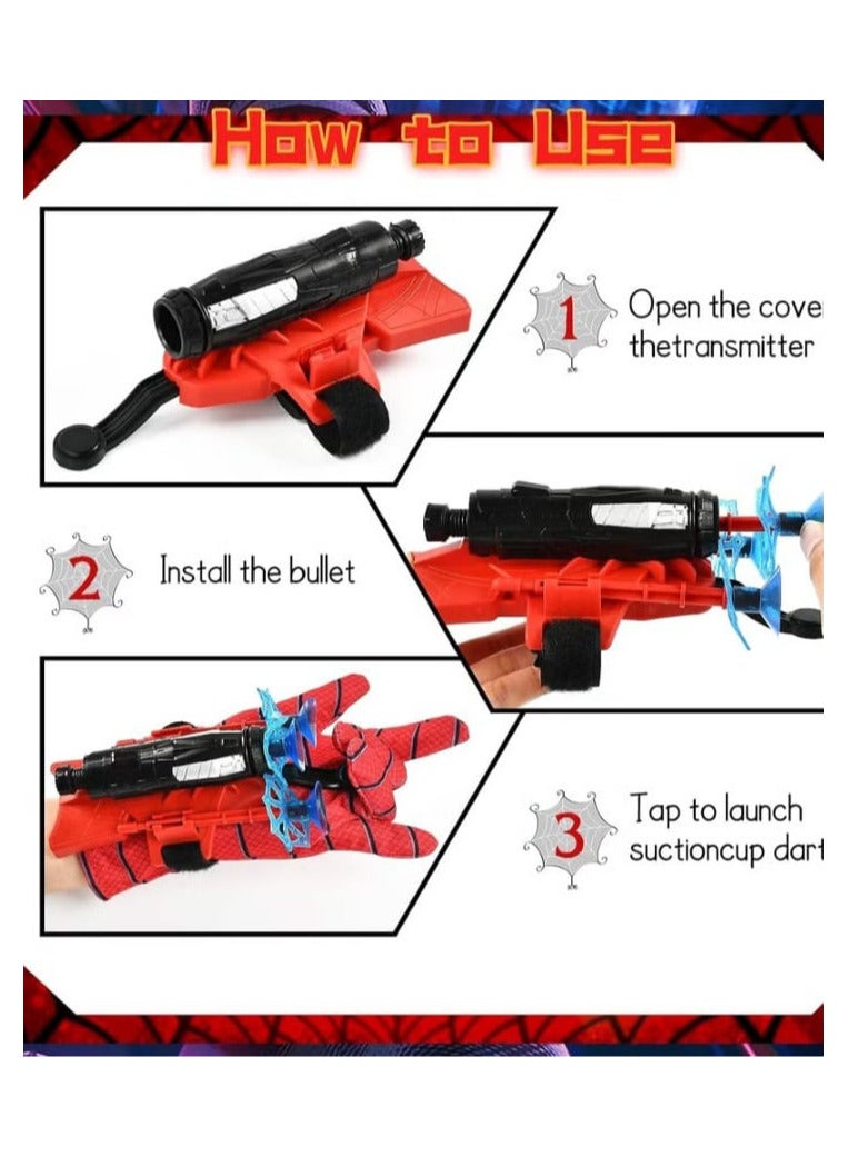 Neomwang Spider Shooting Glove, Spider Hero Gloves for Kids, Spider-Man Toy Glove, Spider-Man Web Shooter, Launching Toy, Wrist Toy Set, Cosplay Shooting Glove. - Image 3