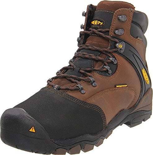 KEEN Utility حذاء عمل كين يوتيليتي للرجال لويزفيل 6 مع حراسة أصابع القدم الفولاذية الداخلية ومقاوم للماء باللون الأسود الرمادي 95 متوسط أمريكي - Image 1