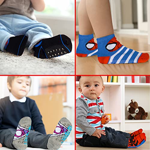 MARVEL Spiderman Grip Socks, Toddler Boys 10 Pack, Spider-Man Gripper Socks, Amazing Variety Pack 4-5T - Image 5