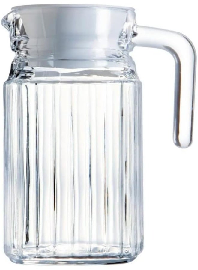 Xboat Acrylic Jug, Unbreakable Plastic Jug with Lid and Handle, Transparent for Iced Tea, BPA-Free, Heat Resistant Small Water Jug for Tea, Sangria, Lemonade, Juice, Milk (500 ml) - Image 1