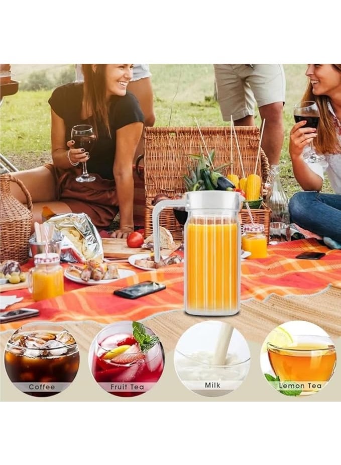 Xboat Acrylic Jug, Unbreakable Plastic Jug with Lid and Handle, Transparent for Iced Tea, BPA-Free, Heat Resistant Small Water Jug for Tea, Sangria, Lemonade, Juice, Milk (500 ml) - Image 3