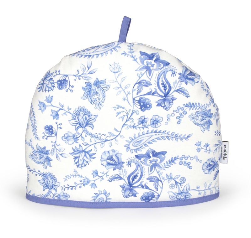 Muldale Muldale Large Tea Cozy for Teapot British  100 Cotton Extra Thick Wadding Tea Pot Cover Designed in England  Insulated Teapot Cozy for English Tea Sets  Vintage Blue Floral 