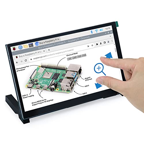 FREENOVE 7 Inch Touchscreen Monitor for Raspberry Pi 5 4 B 3 B+ A+, 800x480 Pixel TN Display, 5-Point Touch Capacitive Screen, Driver-Free MIPI DSI Port - Image 1