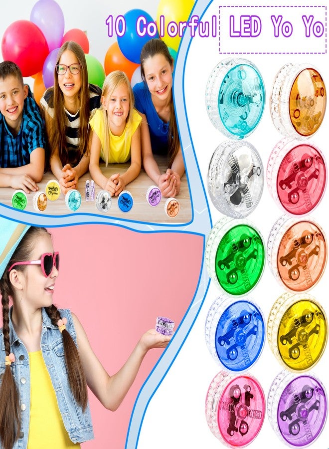 Drayear 40 Pcs LED Light Up Yo-Yos Bulk Pack Glow in The Dark Yoyo Toys Plastic YoYos for Beginner Birthday Party Favors Classroom Prizes Carnival Goodie Bag Fillers - Image 3