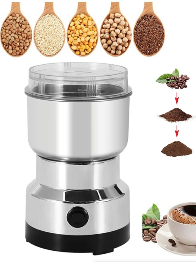 EHOME Mini Coffee and Spice Grinder,Grinder Household Mini Stainless Steel Electric Pulverizer Four Edged Blade 150W High Power Ultrafine Coffee Triturator for coffee beans,Spices,Herbs,Seeds - Image 1