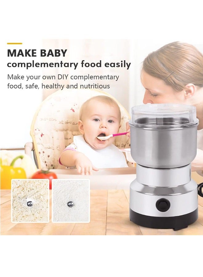 EHOME Mini Coffee and Spice Grinder,Grinder Household Mini Stainless Steel Electric Pulverizer Four Edged Blade 150W High Power Ultrafine Coffee Triturator for coffee beans,Spices,Herbs,Seeds - Image 3