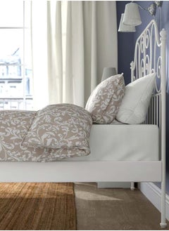 Living Bed Frame with Antique Headboard Metal Bed Base 120*200 CM  - Image 3