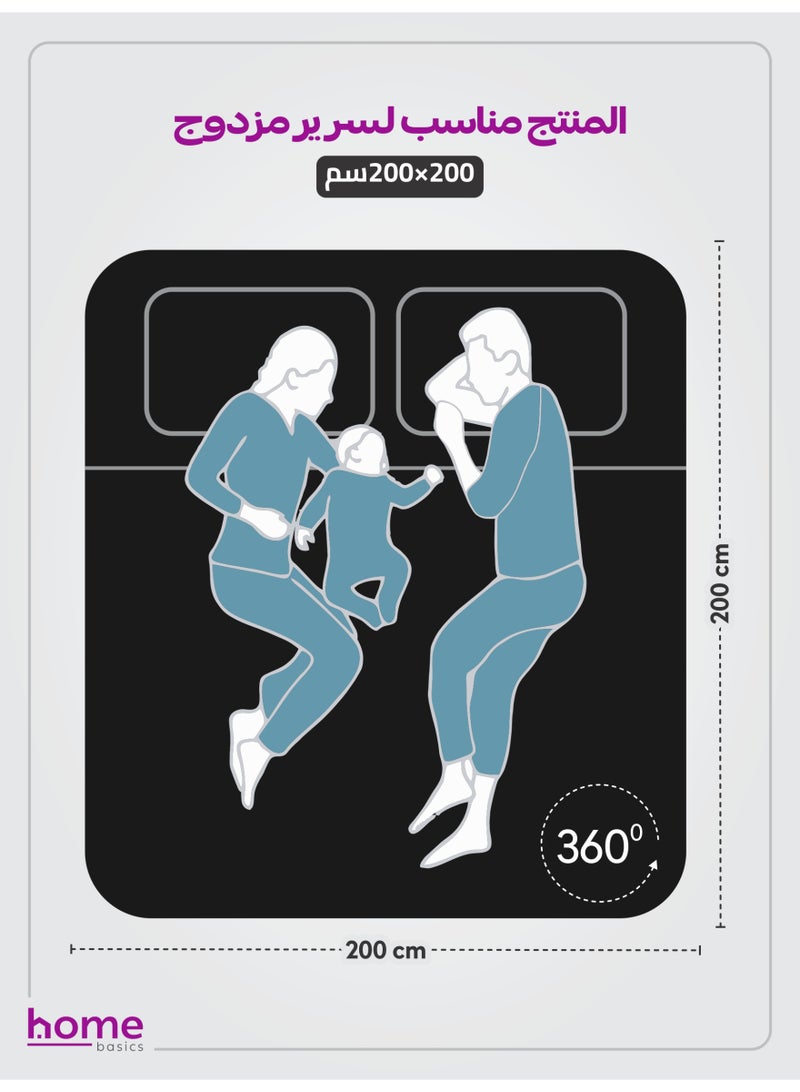 Donetella Bedding Fitted Sheet - Fits 200x200 Cm For Super King Bed - 3 Pcs (1 Fitted Sheet and 2 Pillowcases) - 35 Cm Deep Pocket - Solid Bed Sheet - Image 2