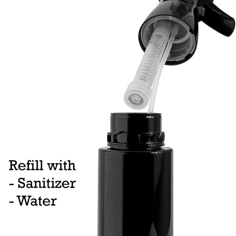 Hair Line Hair Line Home Office Car Sanitizing Micro Mist Spray Bottle for Spraying Water or Liquid SanitizerUltra Fine Leakproof Continuous Sprayer Black - Image 4