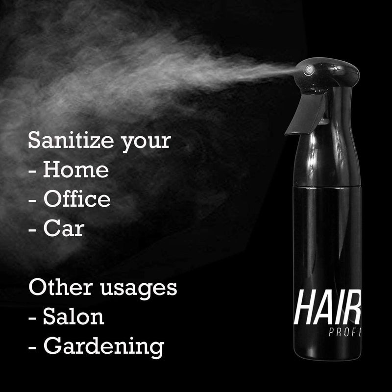 Hair Line Hair Line Home Office Car Sanitizing Micro Mist Spray Bottle for Spraying Water or Liquid SanitizerUltra Fine Leakproof Continuous Sprayer Black - Image 5