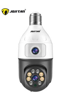 JORTAN Jortan 4MP WIFI Dual lens Bulb Camera, IP44, Full Color Night Vision, 2 Way Audio, Motion Detection, PTZ Control, 24 hours Surveillance Camera  - Image 1