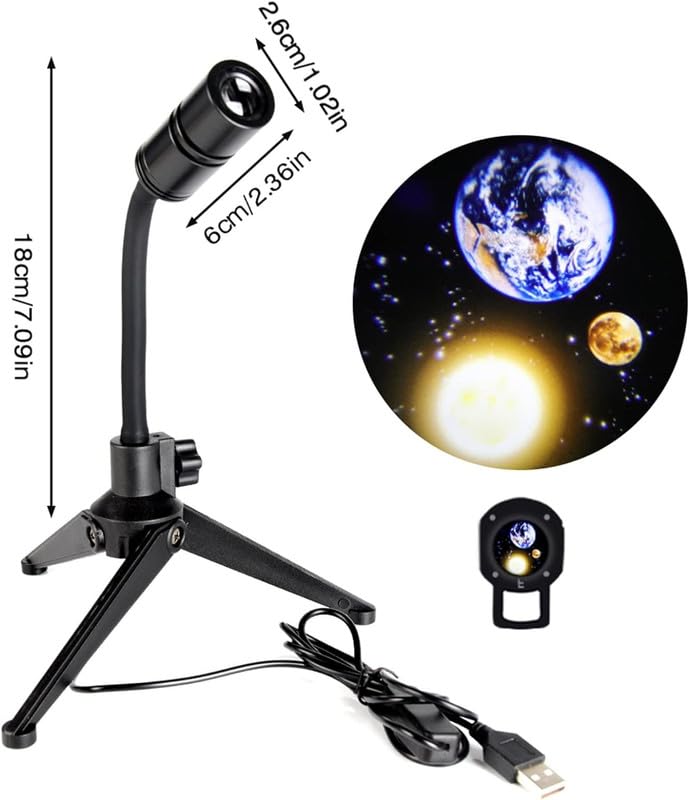 Maharsh Plastic Moon Lamp Projector Night Light Earth Projection Led for Bedroom Ceiling,Gift,Room Decor,Photo Background, Multicolor - Image 4