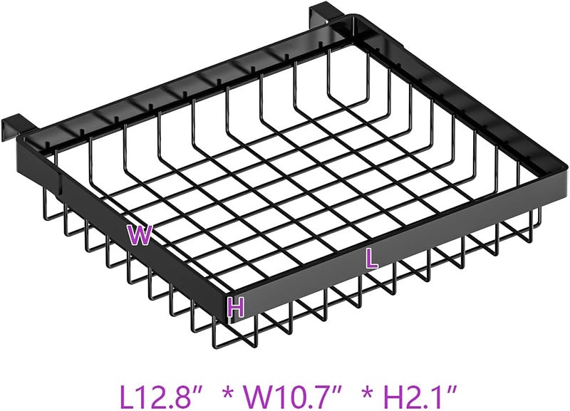Pusdon Over Sink Dish Drying Rack Accessory Stainless Steel Parts for DIY or Replace Purpose Repair Use (Black, Big Fruit & Vegetable Basket) - Image 2