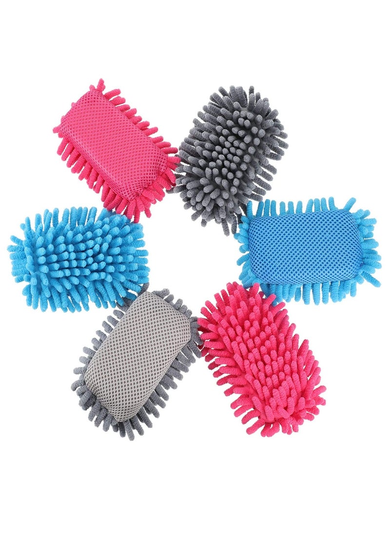 Excefore ممحاة سبورة بيضاء من الألياف الدقيقة، 6 قطع ممحاة سبورة جافة قابلة للغسل للأقلام، الطباشير، المنزل، الفصل الدراسي والمكتب - Image 1