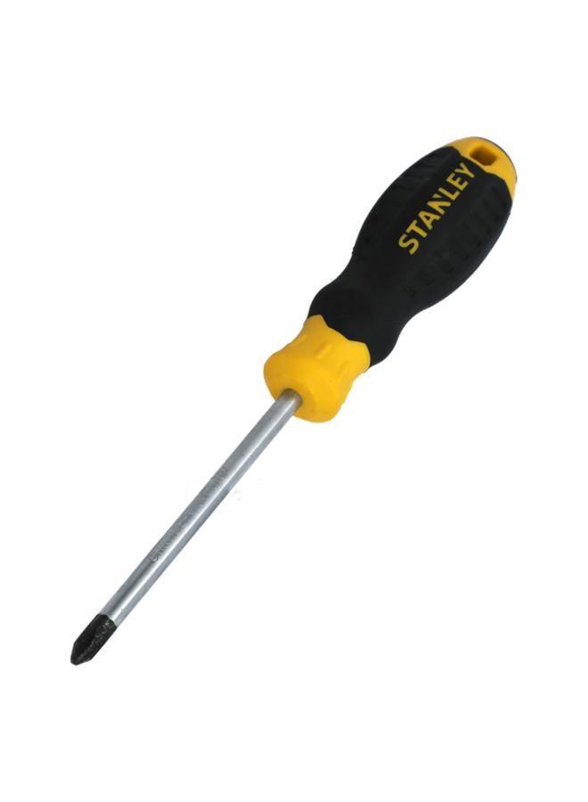 Stanley Cushion Grip Philips Screwdriver Yellow and Black Ph#2 x 100mm  - Image 2