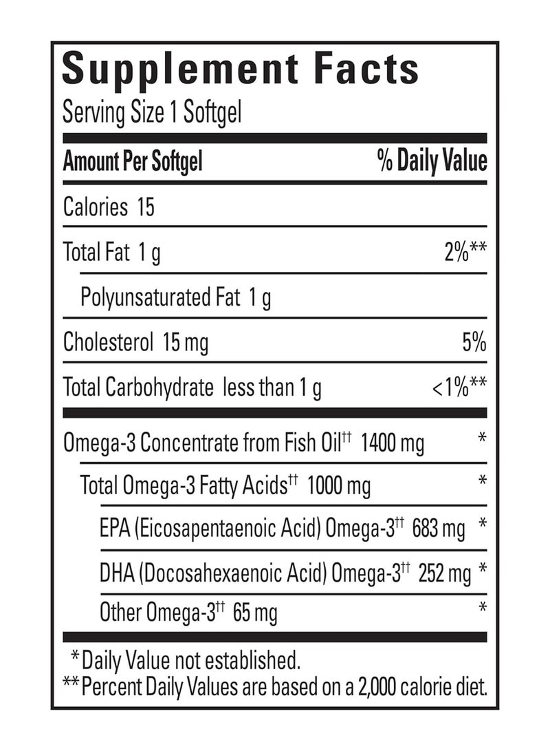 Nature Made Burpless Ultra Omega3 From Fish Oil 1400 Mg Dietary Supplement For Healthy Heart Support 90 Softgels 90 Day Supply - Image 5