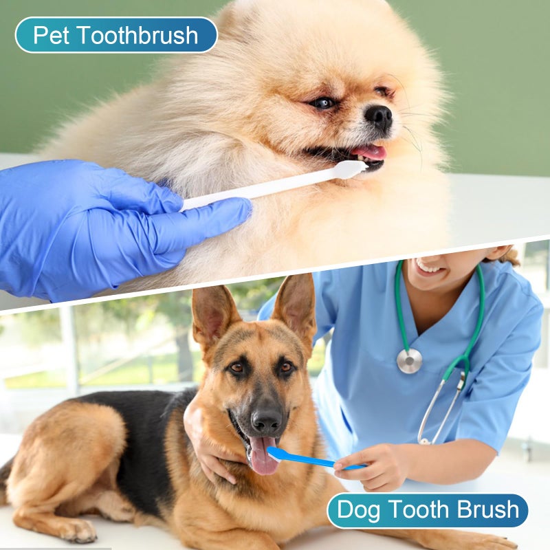 Navona 30 PCS Dog Toothbrushes, Double Headed Anti Slip Dog Tooth Brushing Kits, Cat Toothbrush, Pet Toothbrush for Dogs, Easy to Clean and Care for Teeth, Suitable for Small to Large Dogs and Cats - Image 2