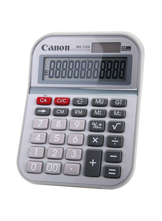 Canon Ws-112g Large Business Office Calculator Accounting Finance 12-digit Large Key Desktop Computer - Image 1