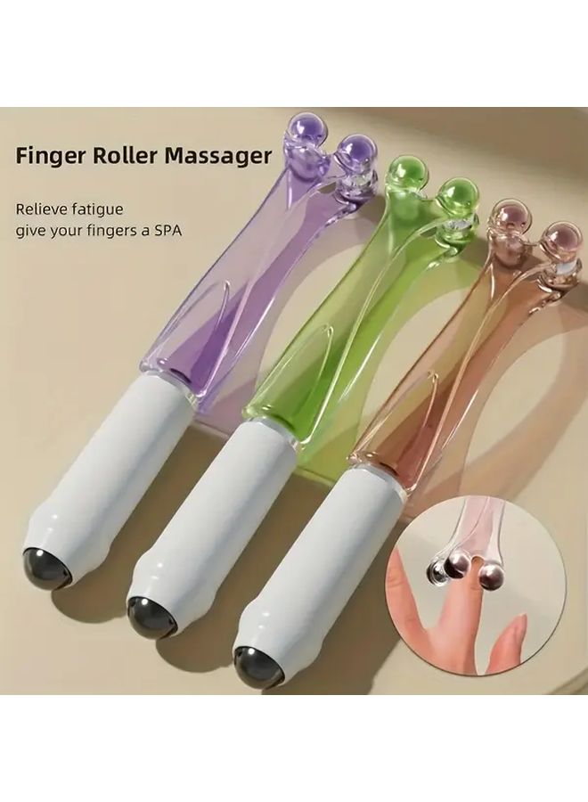 Coffee Finger Massage Roller Multi Functional Hand Massager Ergonomic Grip Portable Joint Roller - Image 2