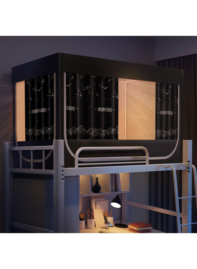 Arabest Bed Canopy Tents Curtain Blackout Curtain Single Bed Tent Curtain Student Shading Cloth Bed Canopy Mosquito Net Student Sleep Privacy Protection - Image 1