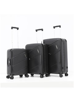 SONADA Hardshell Luggage Trolley Bag 3 Pieces Set,Black (S-20",M-24",L-28")  - Image 1