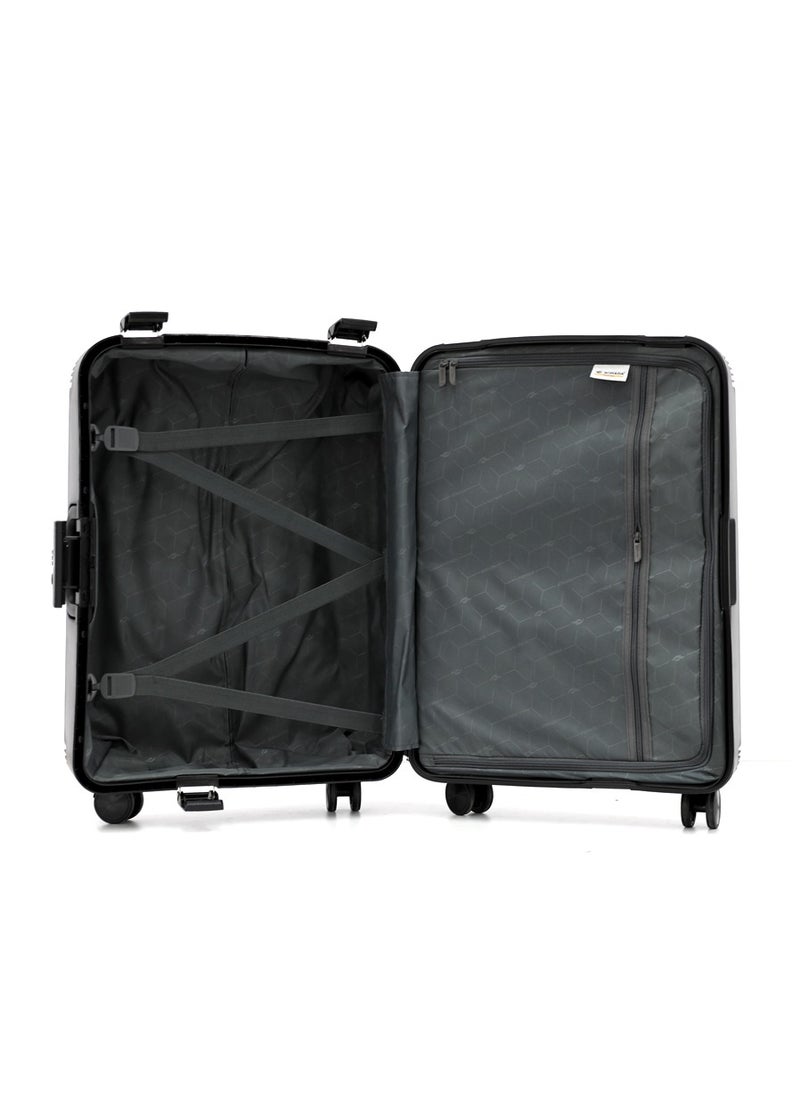 SONADA - Hardshell Luggage Trolley Bag 3 Pieces Set,Black (S-20",M-24",L-28") - Image 1