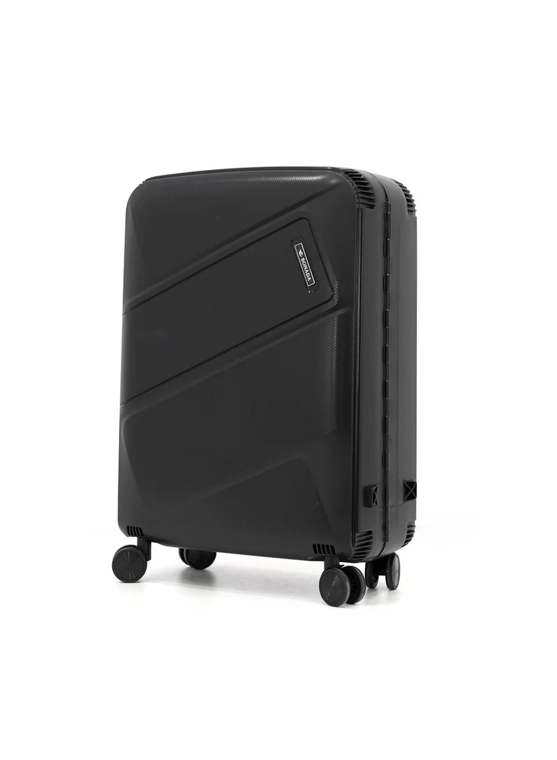 SONADA Hardshell Luggage Trolley Bag 3 Pieces Set,Black (S-20",M-24",L-28")