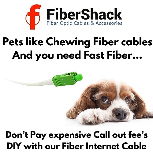 Fibershack - White SC/APC Fiber Optic Internet Cable 30ft - 10M SCAPC Simplex Single Mode Cable & Connector - Replacement Fiber Patch Cable & Optical Cable Extension for Residential Fiber Networks - Image 4