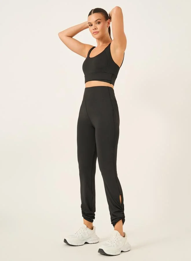Styli Active Ankle Twist Detail Leggings