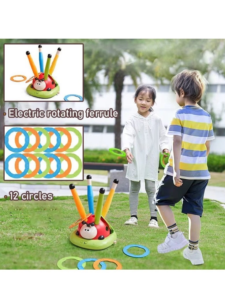 unikbebe - 3-in-1 Musical Jump, Ring Toss Game & Stomp Rocket Launcher, Fun Sports Toy for Kids Boys & Girls 3-5, Remote Control Outdoor Toy, Indoor & Outdoor Play for Ages 4-8 - Image 1