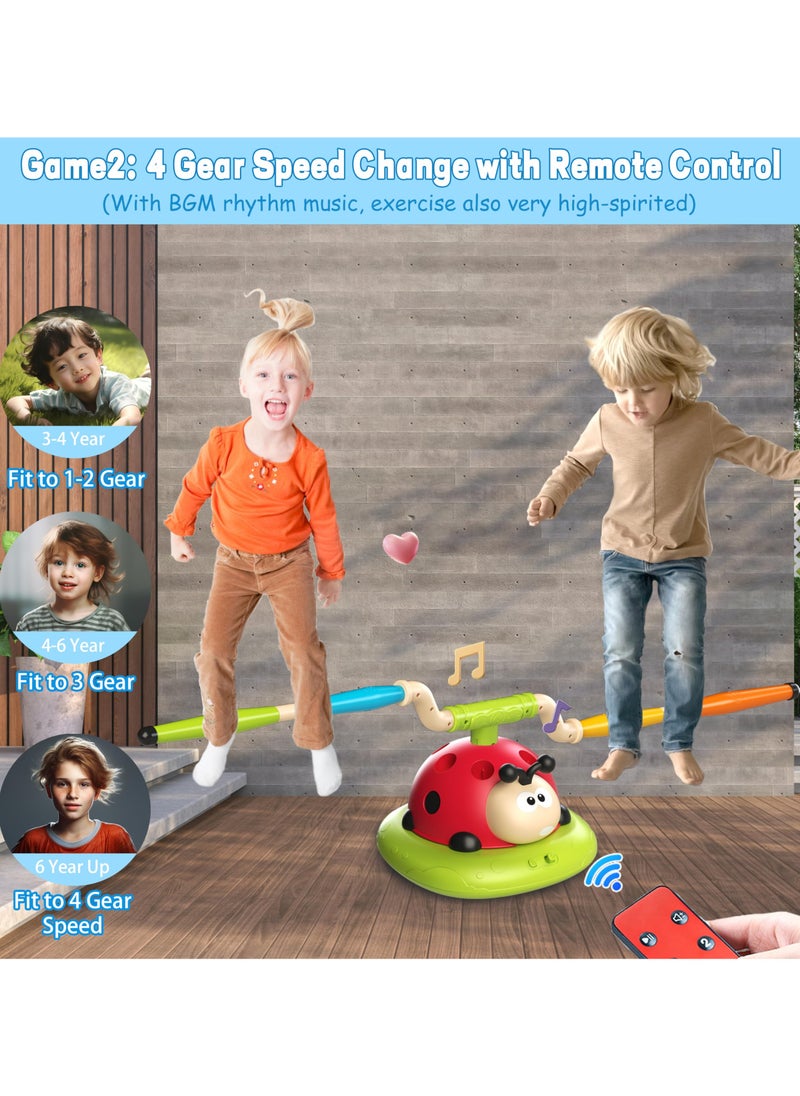 unikbebe - 3-in-1 Musical Jump, Ring Toss Game & Stomp Rocket Launcher, Fun Sports Toy for Kids Boys & Girls 3-5, Remote Control Outdoor Toy, Indoor & Outdoor Play for Ages 4-8 - Image 1