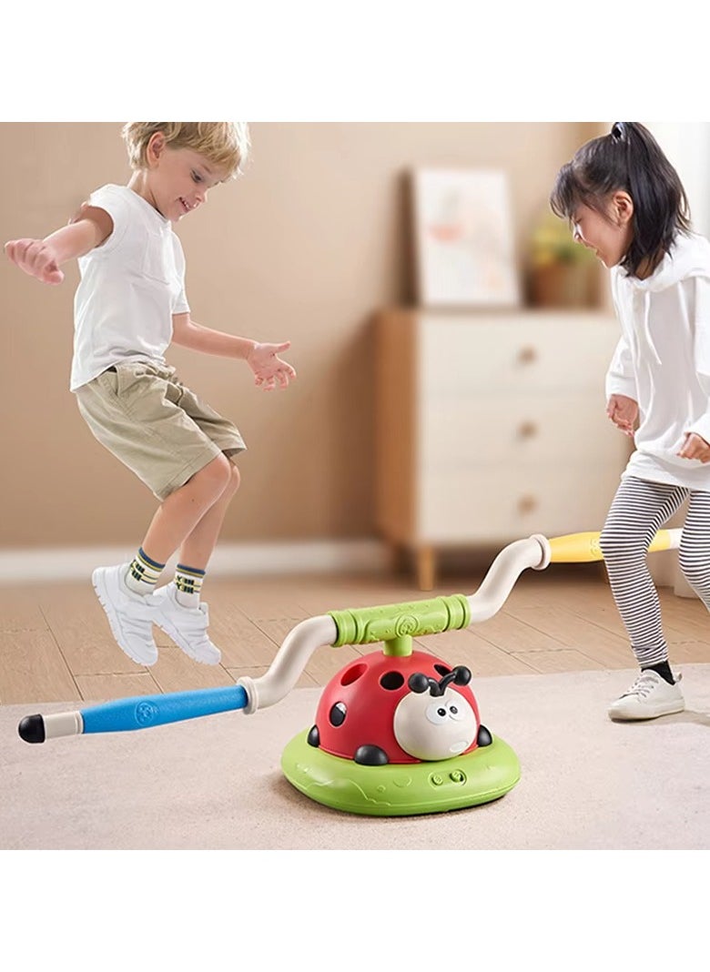 unikbebe - 3-in-1 Musical Jump, Ring Toss Game & Stomp Rocket Launcher, Fun Sports Toy for Kids Boys & Girls 3-5, Remote Control Outdoor Toy, Indoor & Outdoor Play for Ages 4-8 - Image 1