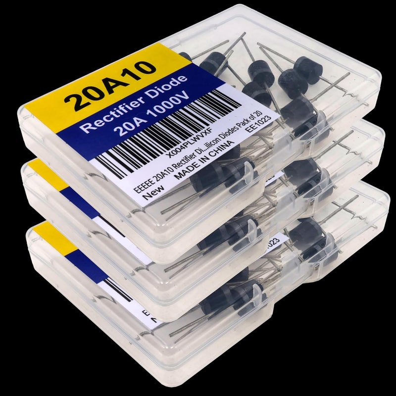 EEEEE 20A10 Diode Rectifier Diode 20pcs 20 Amp 20A 1000 Volt 1000V Electronic Silicon Diodes high-Current, high-Voltage Rectifier diode in a DO-201AD Package, Ideal for Power Supply Applications. - Image 2