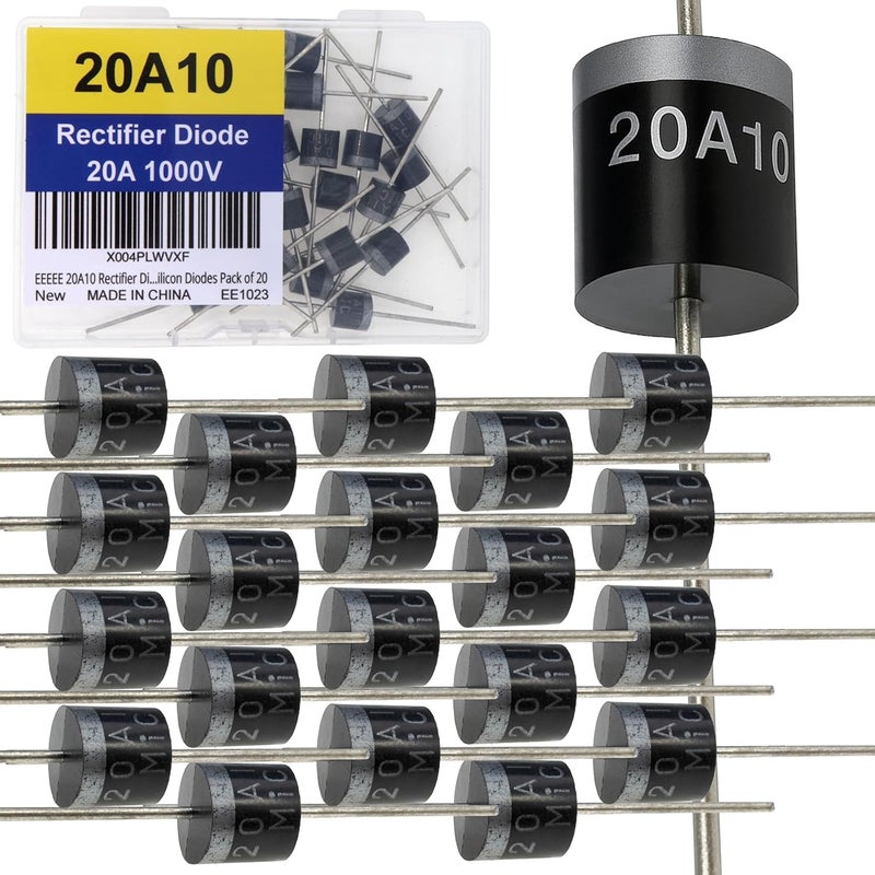 EEEEE 20A10 Diode Rectifier Diode 20pcs 20 Amp 20A 1000 Volt 1000V Electronic Silicon Diodes high-Current, high-Voltage Rectifier diode in a DO-201AD Package, Ideal for Power Supply Applications. - Image 1