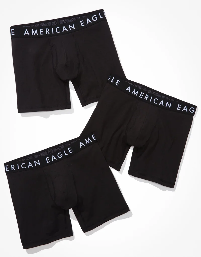 American Eagle AEO Solid 6" Classic Boxer Brief 3-Pack