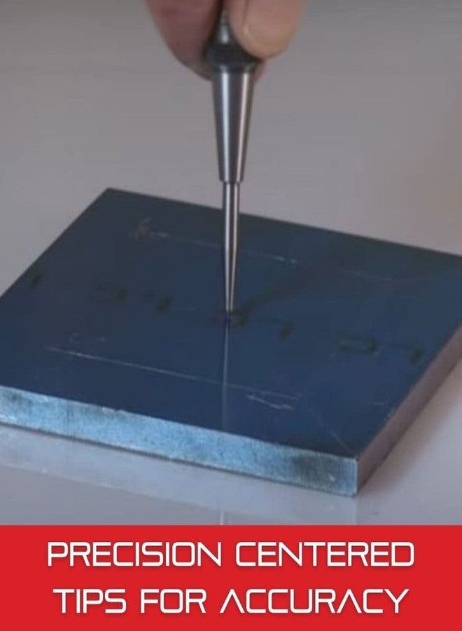Starrett Steel Center Punch with Square Shank and Knurled Finger Grip - Hardened and Tempered, 4-1/2" Length, 3/16" Diameter Tapered, 7/16" Square Thickness - 264F - Image 3