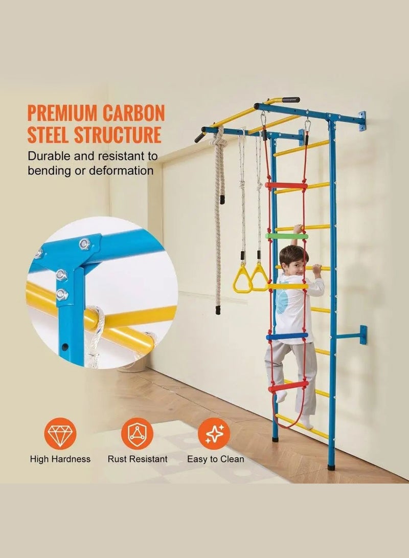 ما بيبي مجموعة ألعاب التسلق الداخلية للأطفال من مابابي، 5 في 1، مصنوعة من الفولاذ الكربوني - سلم حائطي، قضبان قرد، سلم حبلي، وغيرها، مناسبة للأطفال النشيطين من عمر 5 إلى 6 سنوات (يتطلب التركيب والتركيب من قِبلك) - Image 4