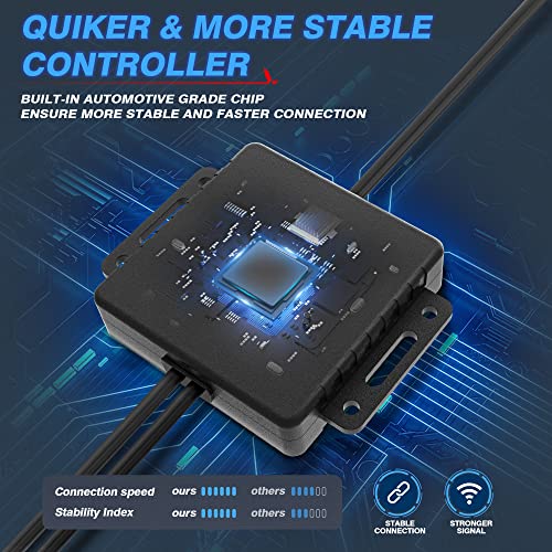 MICTUNING 2nd-Gen RGB LED Rock Lights with Bluetooth Controller, Timing Function, Music Mode - 8 Pods Multicolor Neon LED Light Kit - Image 4