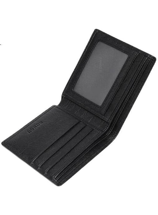 Hongu Honggu Wallet For Men, Thin Leather Wallet, Business-Style Top-Grain Cowhide Wallet, Gift Box, Qixi Festival Gift For Boyfriend - Image 2